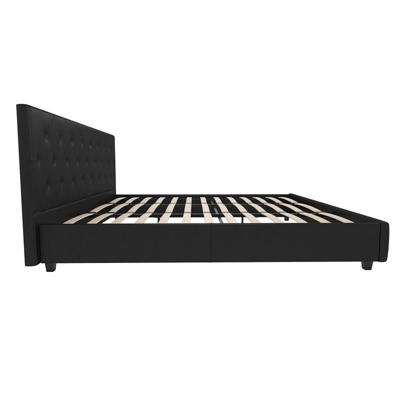 Dhp Dakota Upholstered Platform Bed In, Dhp Dakota Upholstered Platform Bed Queen Size Frame White