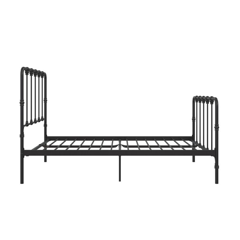 LikeHome Lida Farmhouse Metal Bed with Under Bed Storage in Queen Frame