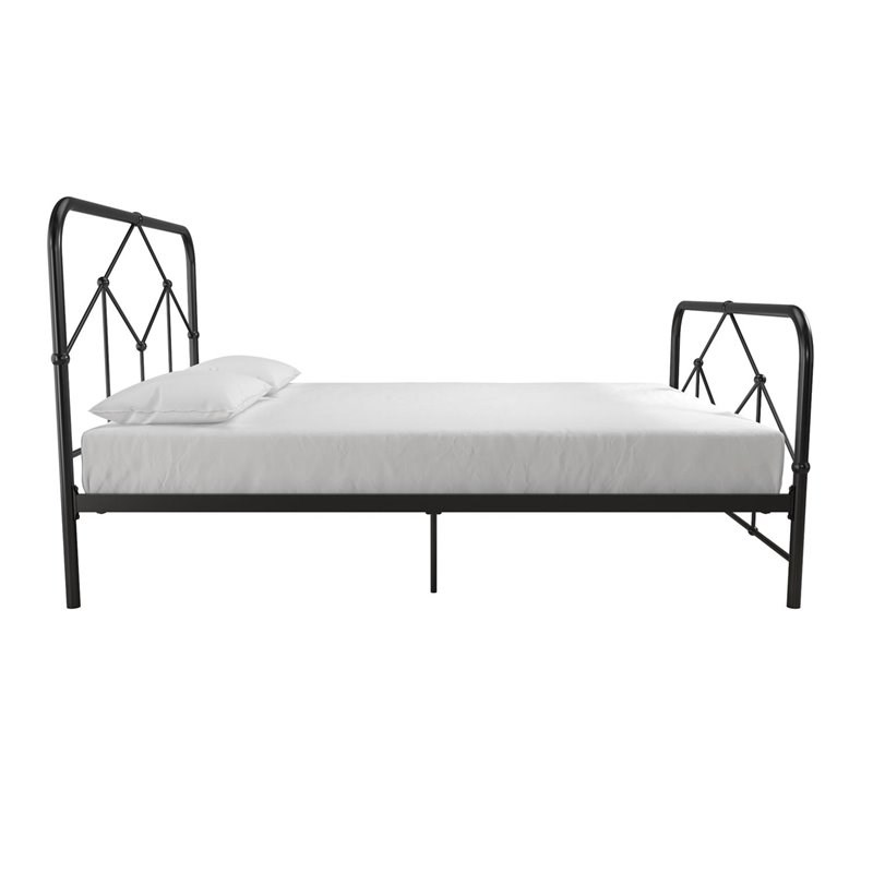 formaat deed het Plicht Novogratz Francis Farmhouse Metal Bed in Full Bed Frame in Black |  Homesquare