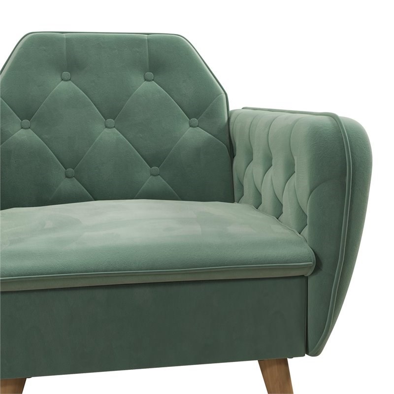 novogratz teresa memory foam living room accent chair in light green