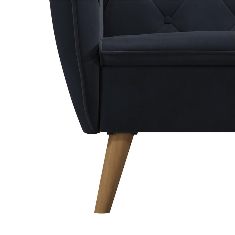 Novogratz Teresa Memory Foam Accent Chair Living Room Furniture in Blue