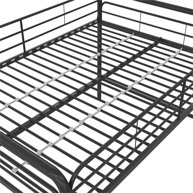 DHP Jett Junior Full Metal Loft Bed in Black