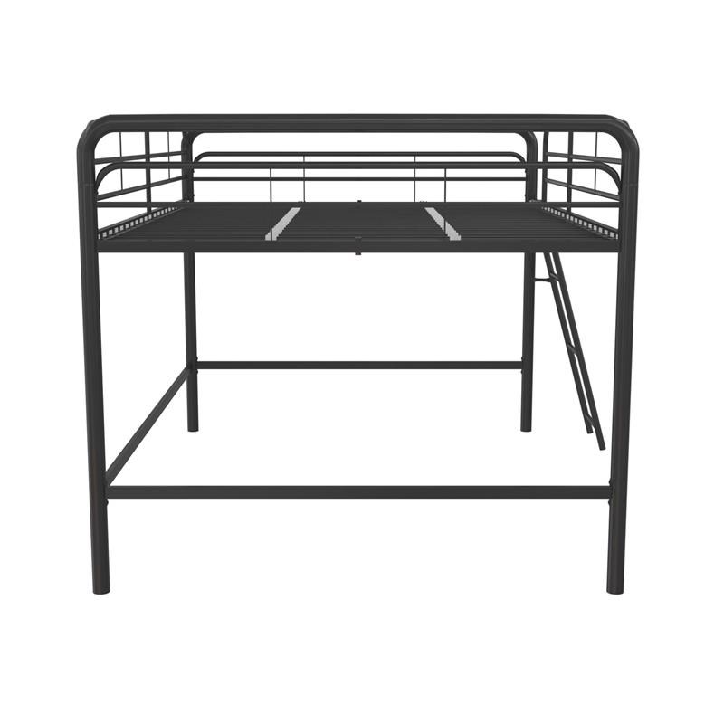 DHP Jett Junior Full Metal Loft Bed in Black
