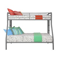 Metal Twin Loft Bed With Desk In Silver, Dhp X Loft Bunk Bed