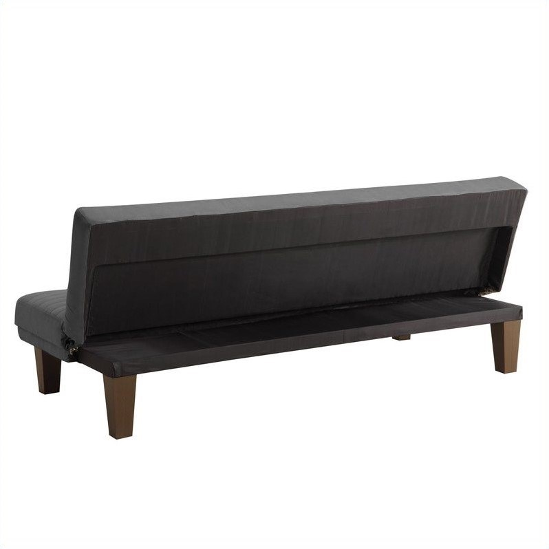 DHP Dillan Upholstered Convertible Sofa in Gray Microfiber