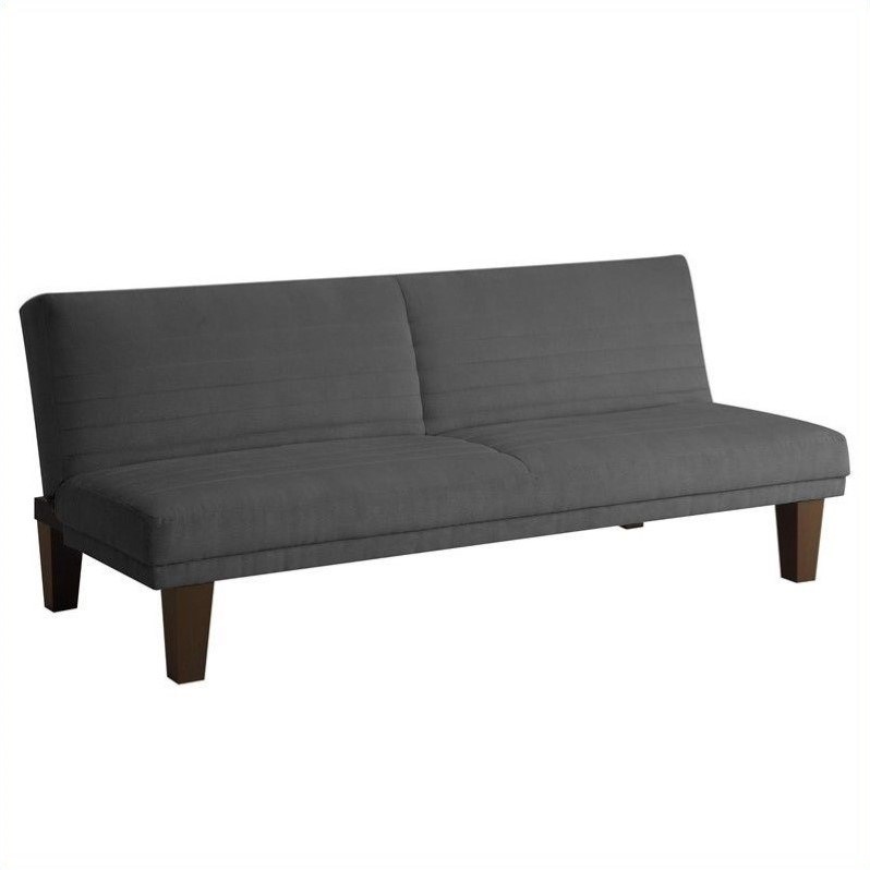 DHP Dillan Upholstered Convertible Sofa in Gray Microfiber