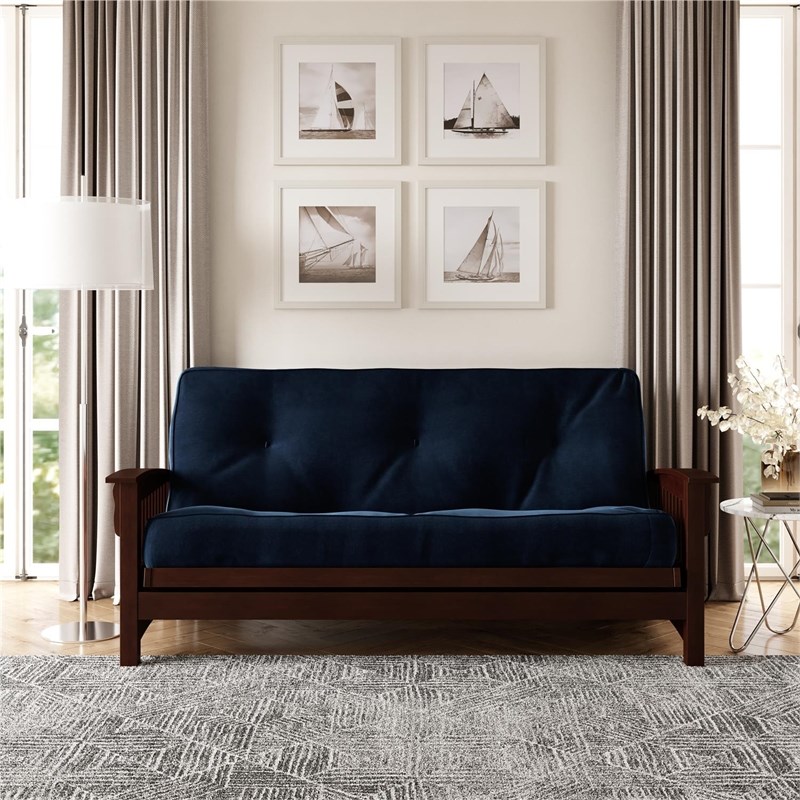 DHP Classic 8-Inch Full Independently Encased Coil Futon Mattress in Blue