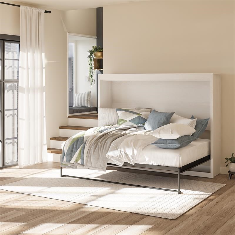 Signature Sleep Full Size Daybed Wall Bed in Ivory Oak Homesquare