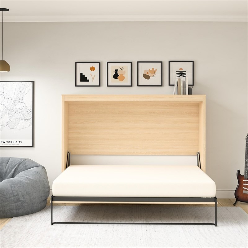 Signature Sleep Paramount Full Size Daybed Wall Bed in Light Oak