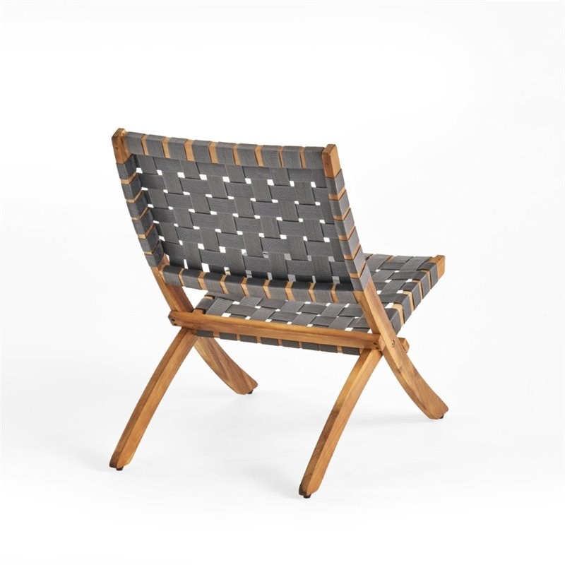 Noble House Huntsville Outdoor Acacia Wood Foldable Chairs in Brown