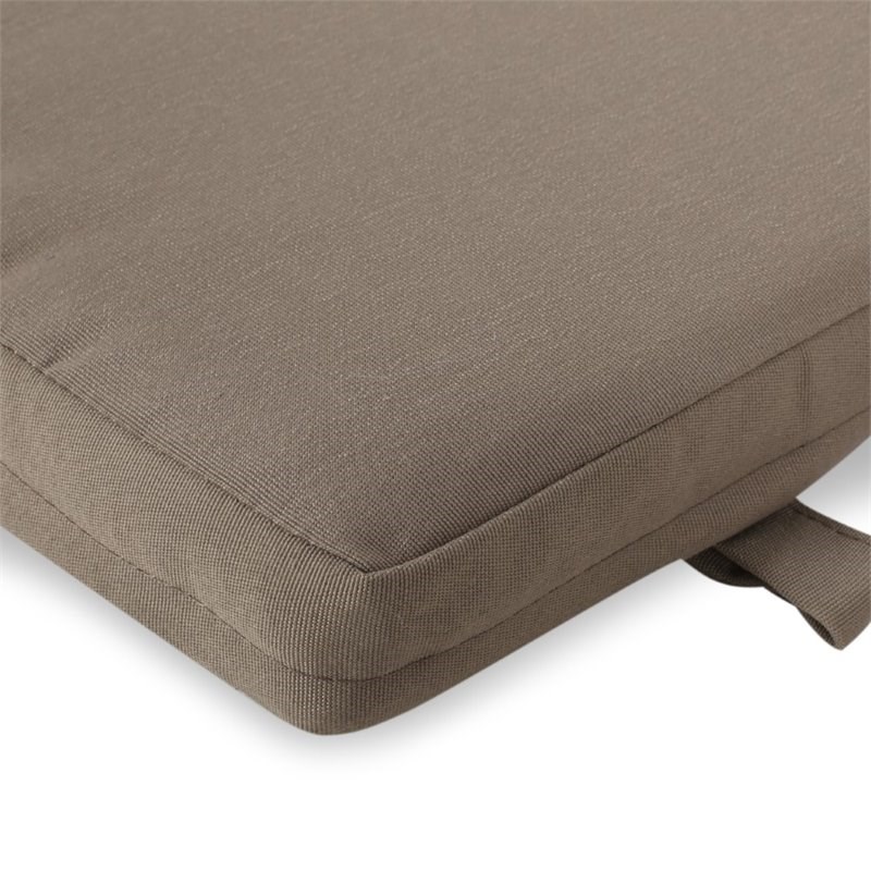 Noble House Cape Coral Outdoor Fabric Lounge Cushion in Khaki