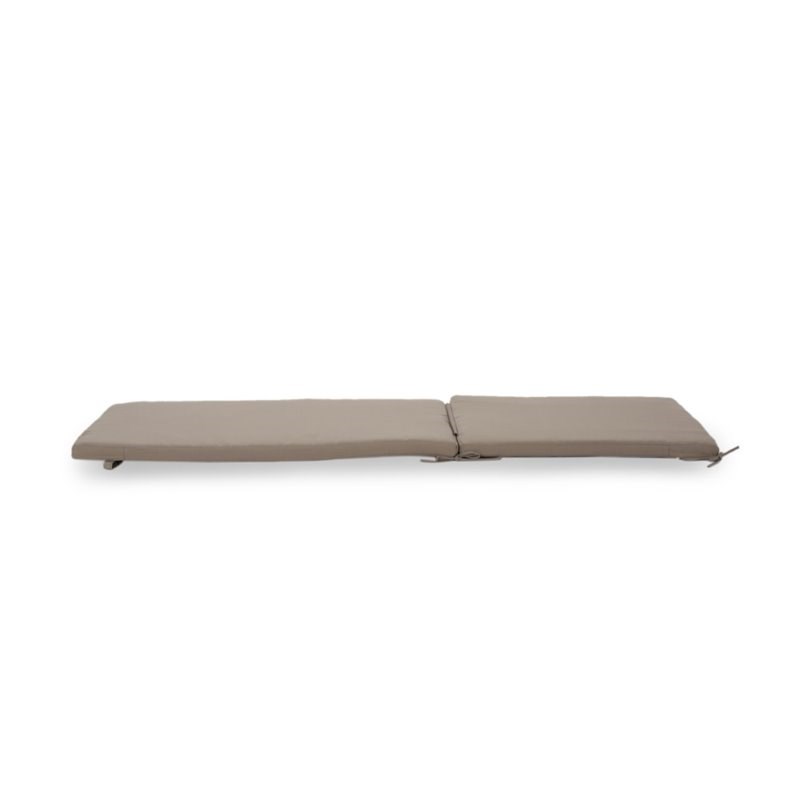 Noble House Cape Coral Outdoor Fabric Lounge Cushion in Khaki (Set of 2)