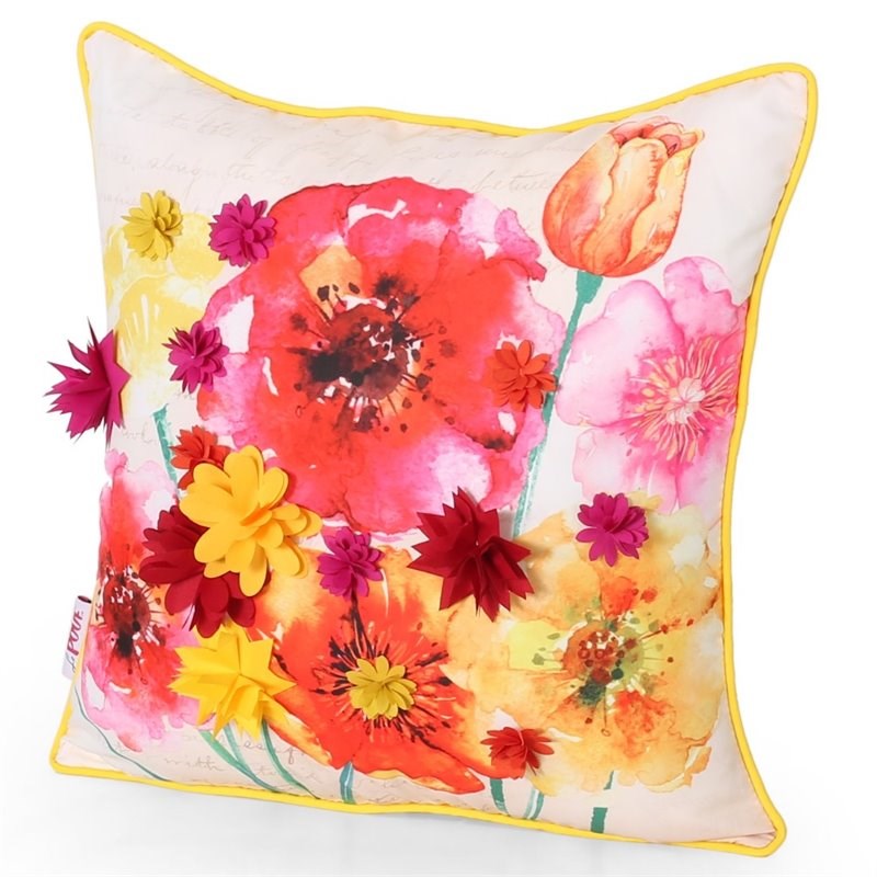 modern floral pillow