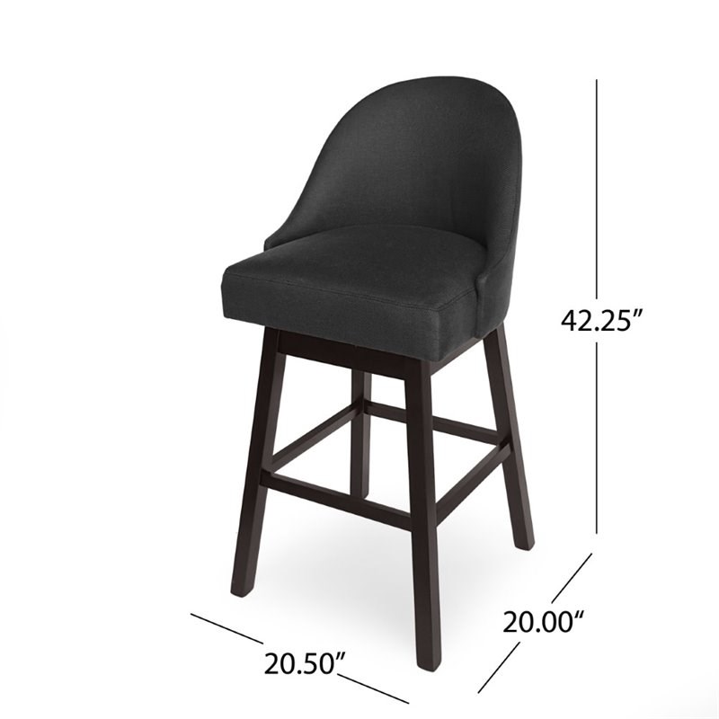 boyd modern upholstered swivel bar stool