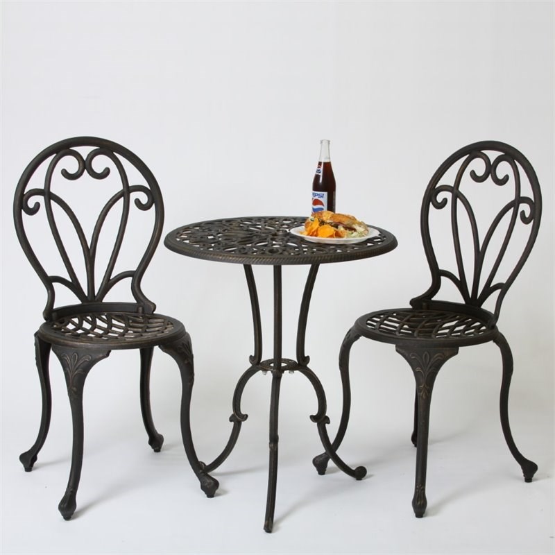 thomas 3pc cast aluminum patio bistro set