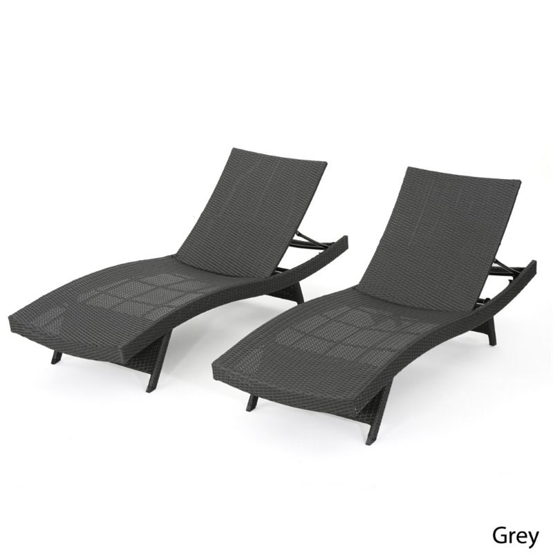 Noble House M Outdoor Wicker Chaise Lounge With Cover In Gray Set Of 2 300852 - Outdoor Rattan Chaise Lounge Noble House M Outdoor Wicker Chaise Lounge With Cover In Gray Set Of 2 300852 - Outdoor Rattan Chaise Lounge
