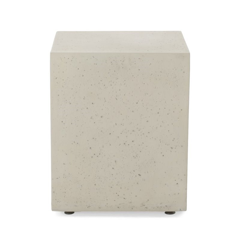 Noble House Aidan Circular Gas Fire Pit Table with Tank Holder in Light Gray