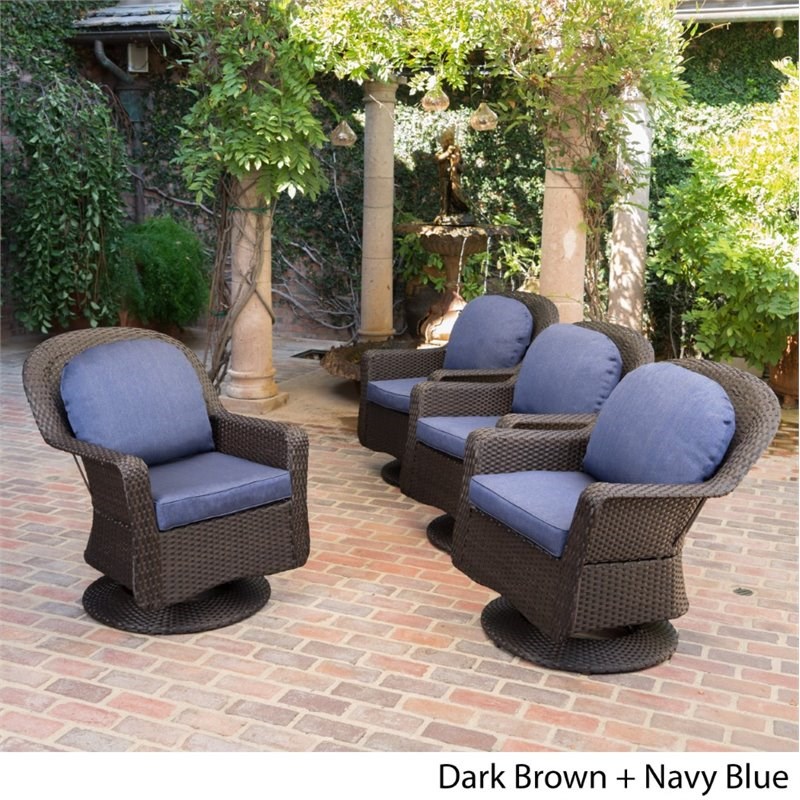 noble house brown outdoor wicker chairs