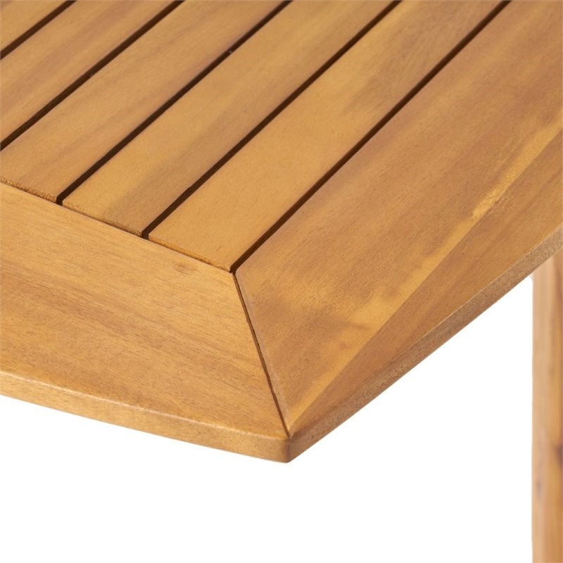 Noble House Stamford Outdoor Acacia Wood Expandable Dining Table in Teak