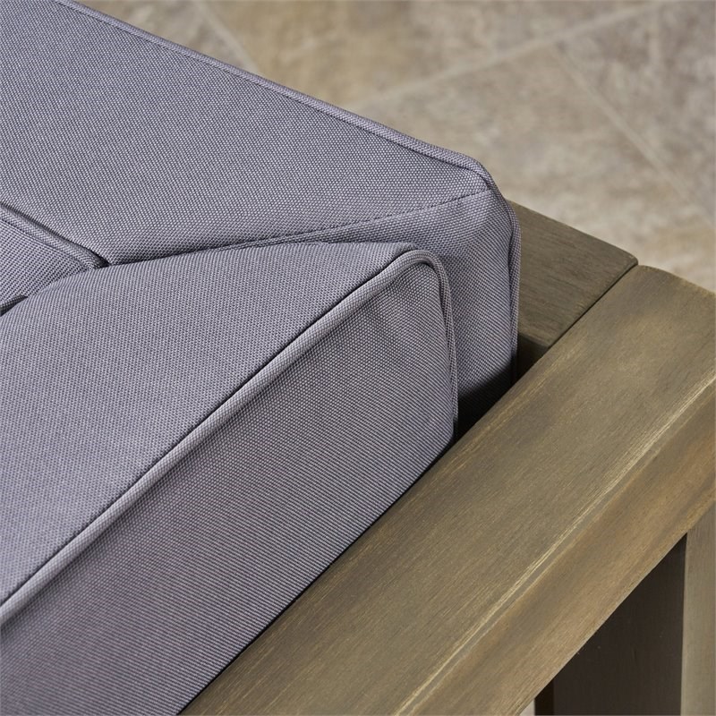 Noble House Comores 10 Seater U-Shaped Sectional Sofa Set Gray/Dark Gray