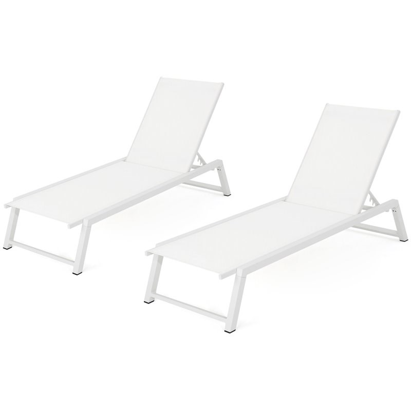Noble House Belle Outdoor White Mesh Chaise Lounge Set Of 2 303364 - Black Mesh Outdoor Chaise Lounge Noble House Belle Outdoor White Mesh Chaise Lounge Set Of 2 303364 - Black Mesh Outdoor Chaise Lounge