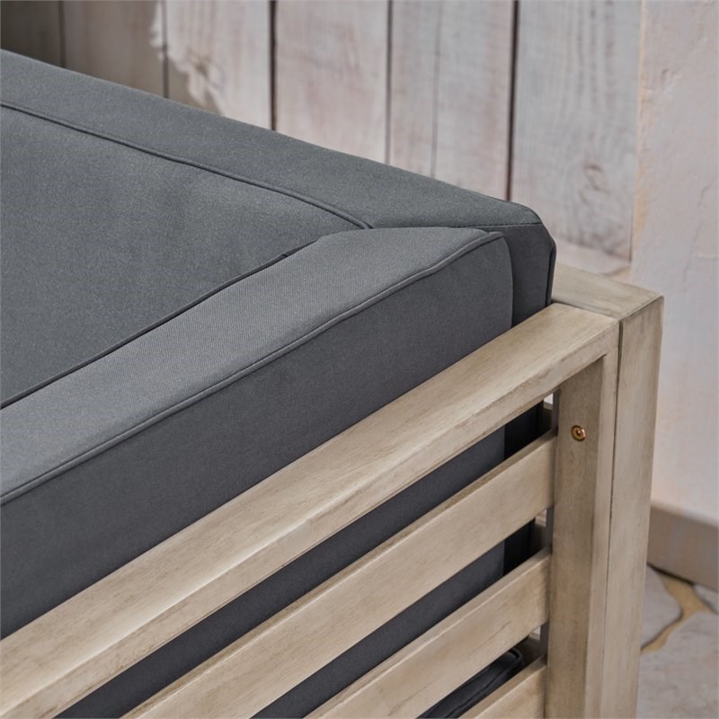 Noble House Oana 9pc U-Shaped Sectional Sofa Set Cushion Weather Gray/Dark Gray