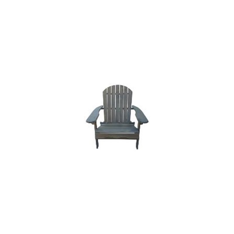 Noble House Hanlee Outdoor Wood Folding Adirondack Chair (Set of 2) Gray