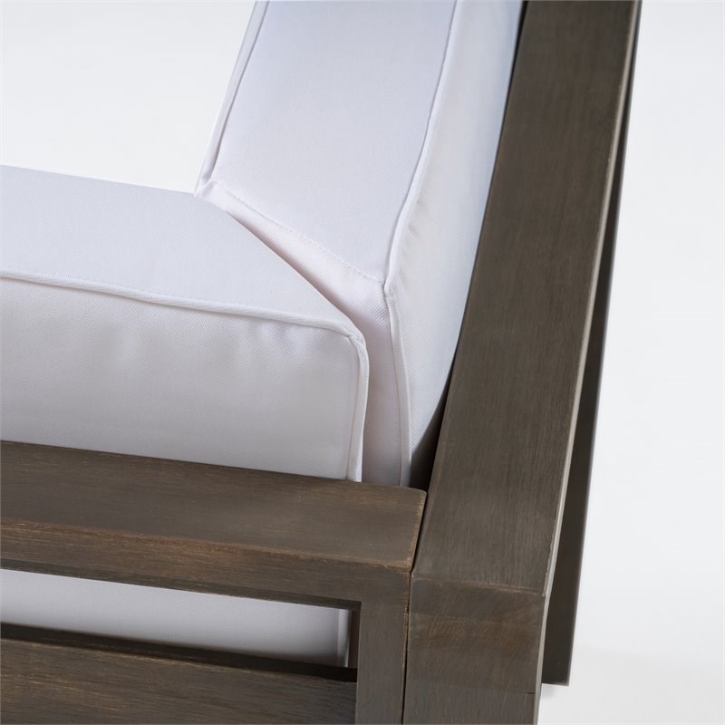 Noble House Oana 9pc U-Shaped Sectional Sofa Set Cushion Gray/White