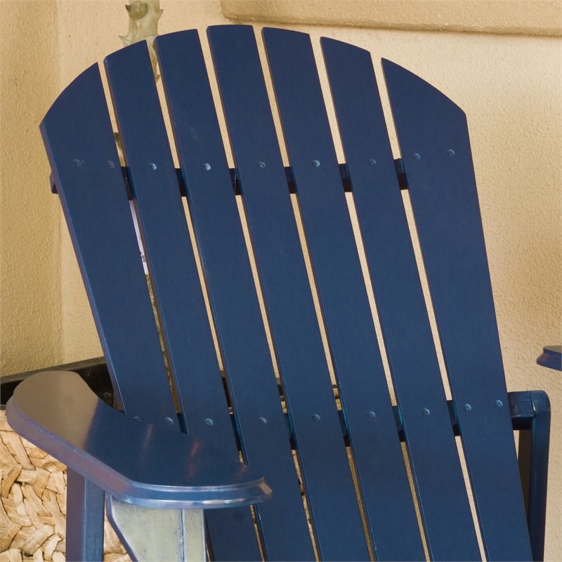 hanlee navy blue folding wood adirondack chair