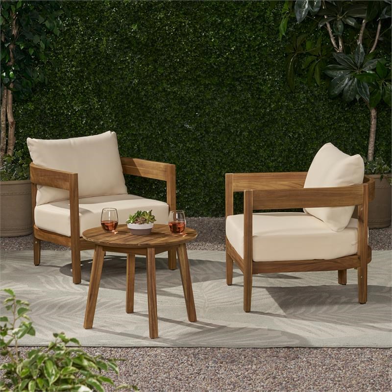 brooklyn outdoor acacia wood club chair