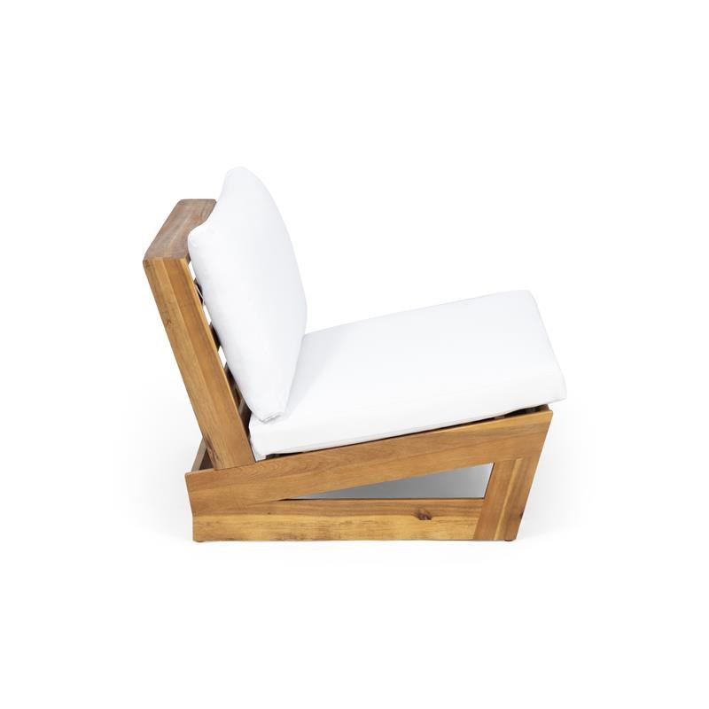Noble House Santa Ana Outdoor  Club Chairs   Brushed Light Brown & Cream