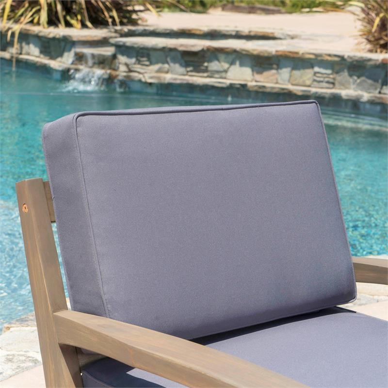 Noble House Grenada Outdoor  Club Chairs  (Set of 4) Gray