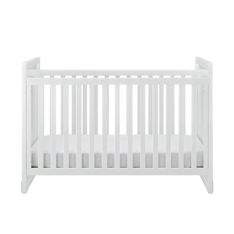 Baby Relax Miles 2 in 1 Convertible Crib in Classic White