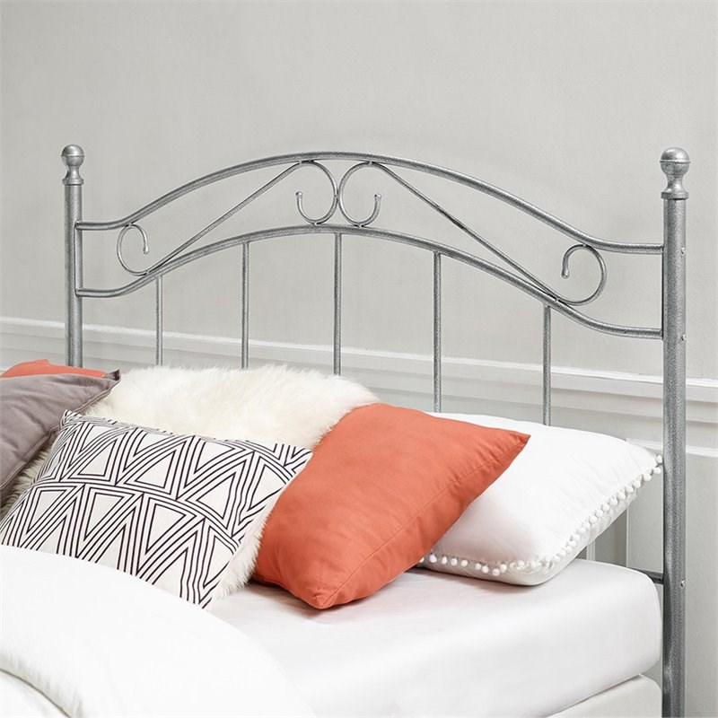 pewter queen headboard