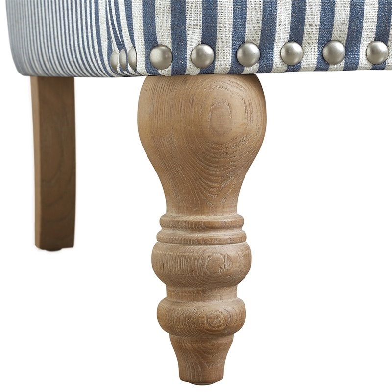 Linie de metal bărbie Distrage  Dorel Living Jaya Accent Chair in Blue Stripe | Homesquare
