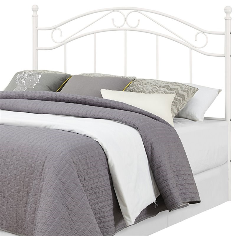 Dorel Living Mainstays Full Queen Metal Spindle Headboard in White