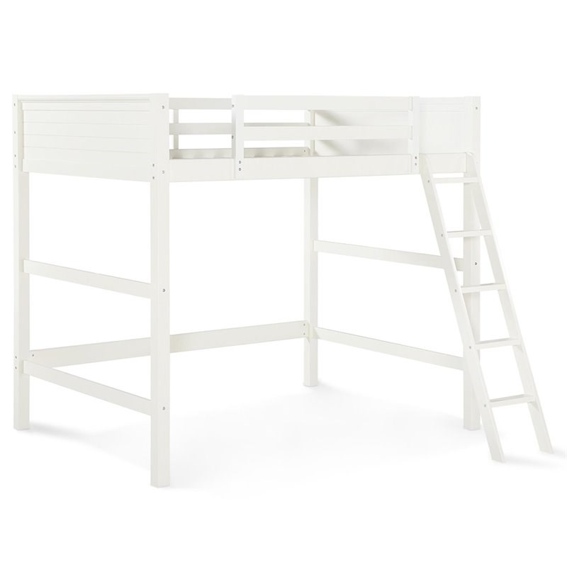 Dorel Living Denver Traditional Wood Full Loft Bed in White Homesquare