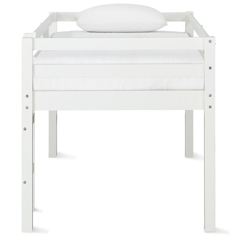 dorel living milton twin junior loft bed in white da8377