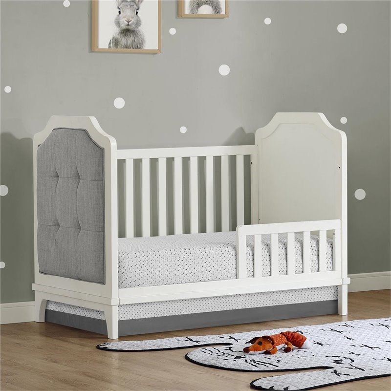 Baby Relax Transitional Cricket Toddler Wood Guard Rail in White