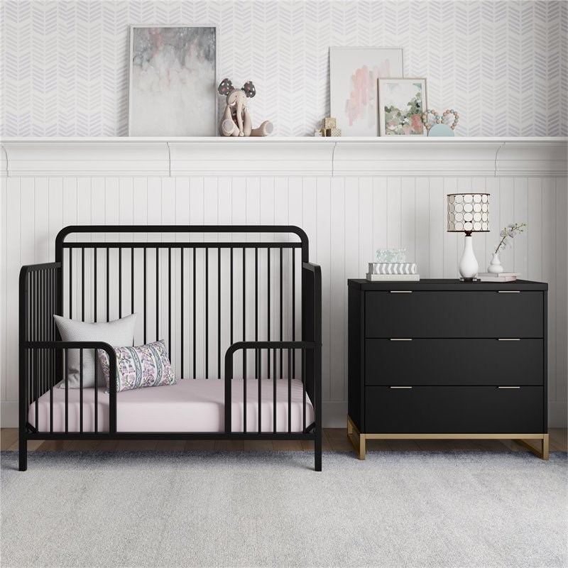 Baby Relax Juniper 3-Drawer Dresser in Black