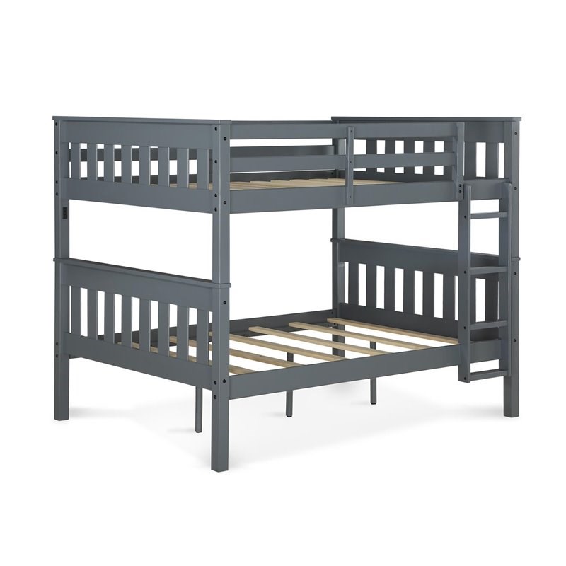 Dorel Living Moon Full over Full Bunk Bed with USB Port in Gray ...