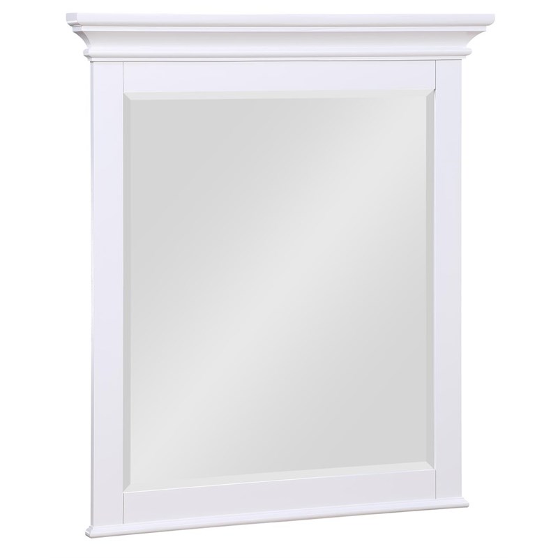 Dorel Living Monteray Beach 30 Inch Bathroom Mirror In White Dl8853bcw M