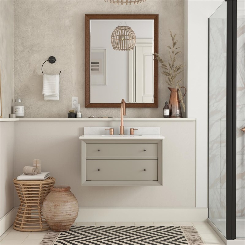 Dorel Living Tribecca 30 Inch Bathroom Vanity in Gray