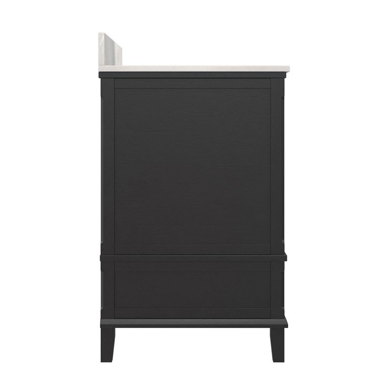 Dorel Living Otum 30 Inch Bathroom Vanity With Sink In Black Wood Homesquare 4719