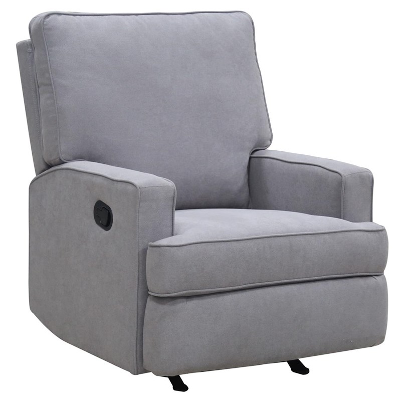 Gray Baby Relax Kenzie Swivel Gliding Recliner Chair