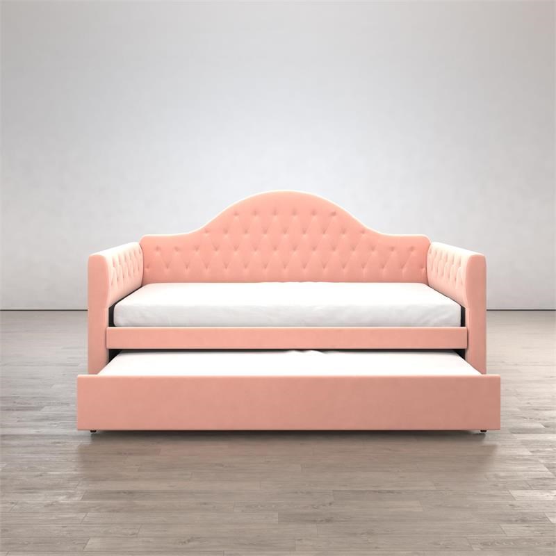 Little Seeds Rowan Valley Arden Twin Daybed with Trundle in Peach