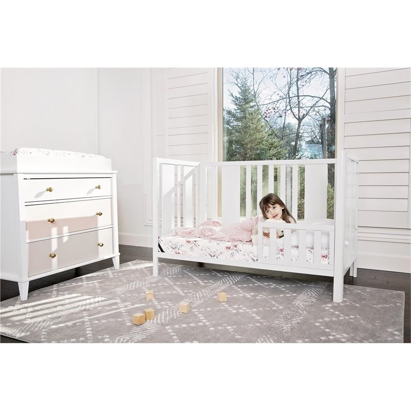 Little Seeds Universal Toddler Wood Rail in Nursery Furniture in White