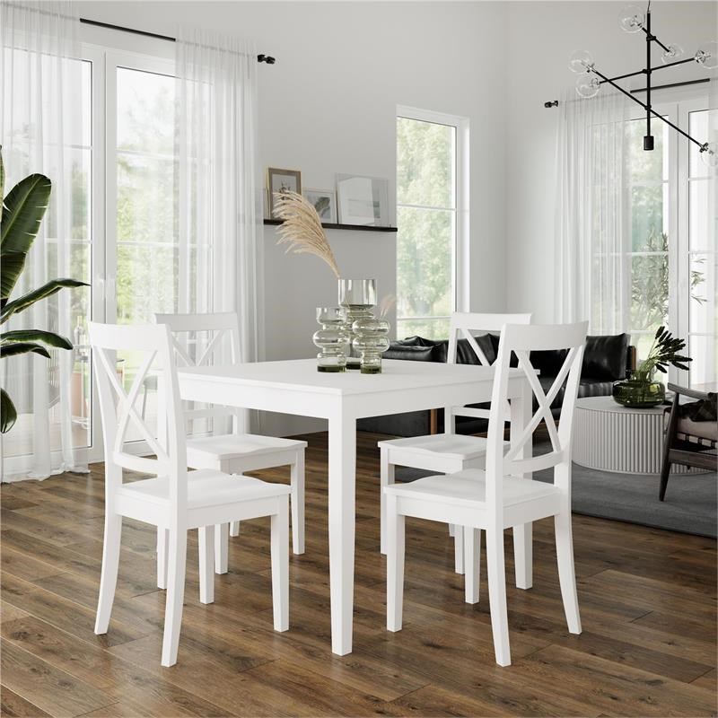 DHP Sunnybrook 5-Piece Dining Set in White