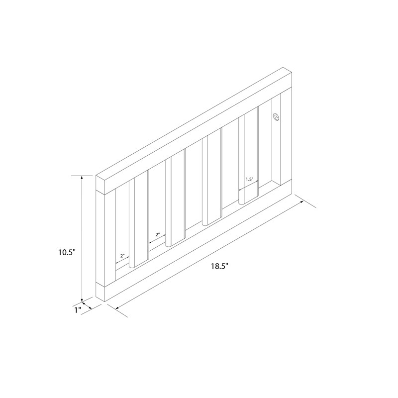 Novogratz Parker Toddler Rail in White Homesquare