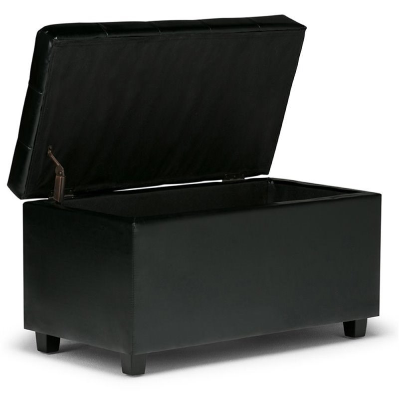 Cosmopolitan Faux Leather Storage Bench, Leather Storage Chest
